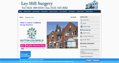 Desktop Screenshot of leyhillsurgery.co.uk