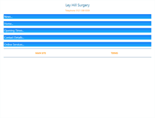 Tablet Screenshot of leyhillsurgery.co.uk